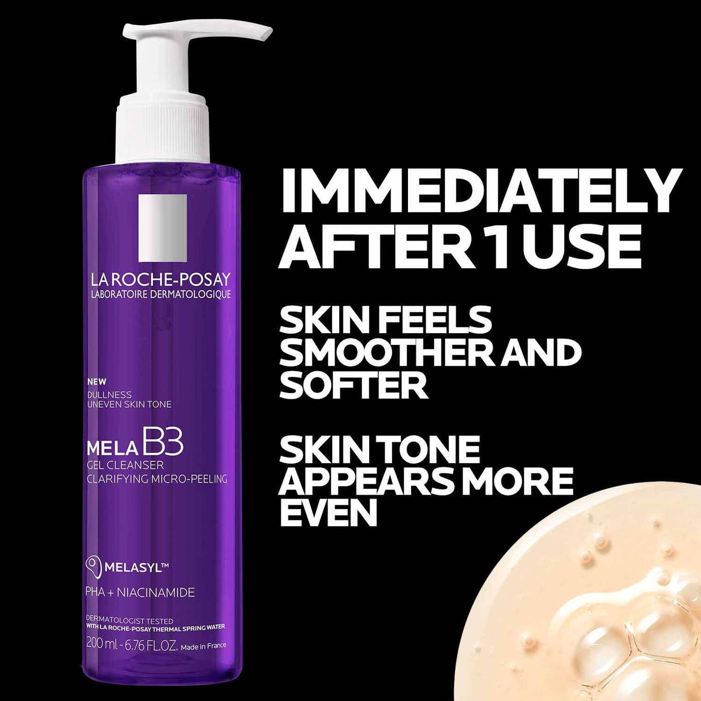 mela-b3-facial-gel-cleanser-with-melasyltm-niacinamide-h2 4_LaRochePosay-Product-MelaB3-MelaB3Cleanser-200ml-03337875890069-Benefits.jpg