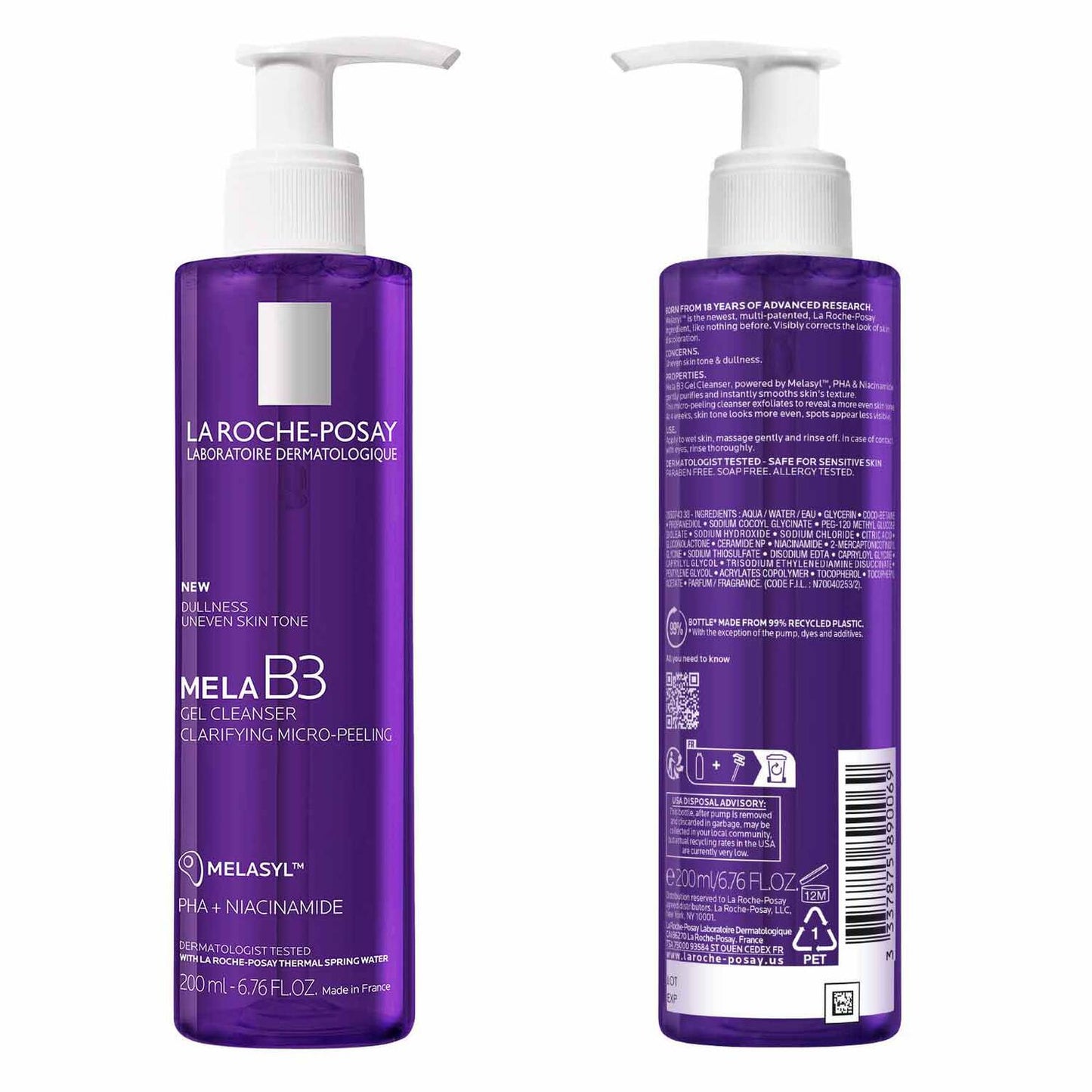 mela-b3-facial-gel-cleanser-with-melasyltm-niacinamide-h2 7_LaRochePosay-Product-MelaB3-MelaB3Cleanser-200ml-03337875890069-Back Packshot_REV.jpg