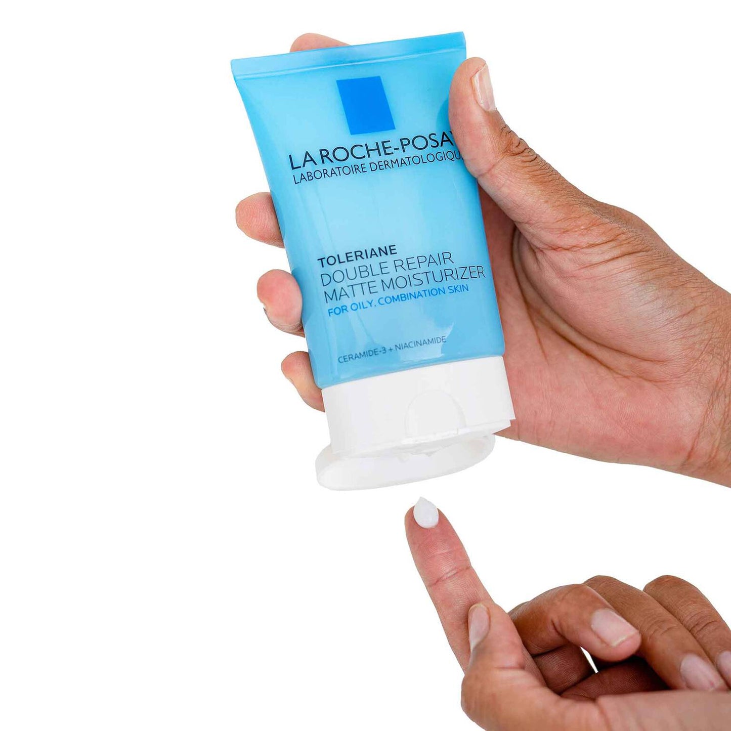 toleriane-double-repair-matte-face-moisturizer-for-oily-skin-w0 la-roche-posay-toleriane-matte-lotion-on-finger.jpg